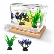 Mini Betta Fish Tank Kit with LED Light Base, Mini Tank Kit 02(with Light)