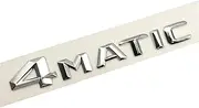 CEVIZ 3D ABS Car Letters Trunk Emblem Badge Logo Compatible with Mercedes Benz GLC 220d 250 4matic AMG E300 GLK 220 350 W204 C220 CDI Accessories (Color : 4matic Chrome)