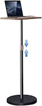 Sit Stand Desk Adjustable Laptop Desk Table Training Institution Lifting Standing Desk, Live Broadcast Lightweight Standing Workbench, Sofa Table, Easy Installation(Brown)