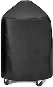 NUZAMAS Kettle Barbecue Cover 58x77cm Waterproof Round BBQ Cover Outdoor Heavy Duty Oxford Fabric Barbecue Grill Cover Anti-UV for Weber Outback