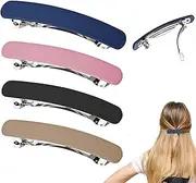 Pack of 4 French Hair Clips, Matte Hair Clips, Women's Automatic Hair Clip, Vintage Hair Accessories, Barrette, Women's Hair Clip for Fine Hair and Medium Thick Hair