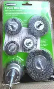 Warrior 6 Pieces Wire Wheel And Cup Brush Set -NEW!!!