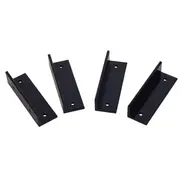 ProtectorAl 25 x 20 x 80mm Black Easy Screen Fixing Brackets - 4 Pack