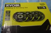 RYOBI 125MM CUTTING AND GRINDING SET, 4 DISCS