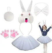 Easter Bunny Costume | Bunny Outfit | Adjustable Soft Rabbit Clothes For Cosplay, Easter, Halloween Parties, Christmas Festivities, Anime Conventions