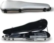 3/4 Violin Case Carbon Fiber Violin Box Strong Light Hard shell Silver