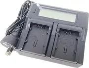 Quick LCD-Screen Dual Mains Battery Charger for Panasonic CGA-DU21 CGA-DU14 CGA-DU07 CGA-DU06 CGA-DU12 VW-VBD070 VW-VBD120 VW-VBD140 VW-VBD210 NV-GS PV-GS VDR-D Series Camera