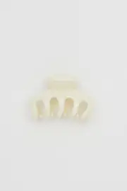 White Solid Hair Claw Clip