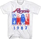 POISON 80s Retro T-Shirt Heavy Metal Music 1987 Talk Dirty New Official White