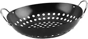 CIMAXIC Grill Wok Baking Pan Large Hole Vegetable Basket Dual Handle Design for Long Use for Barbecue Parties