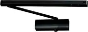 PALMAT Automatic Adjustable Hydraulic Door Closer with Slide Rail Arm and Iron Cover for Heavy Duty Area (Black)
