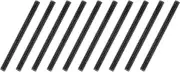 uxcell 10Pcs Fully All Threaded Rod, 1/4" Thread 20 Pitch 3" Length Carbon Steel Long Threaded Screw Threads Black Zinc Fully Studding Rod Bar for Furniture Garden Mounting Assembly