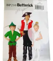 Butterick BP210 Boy Girl Kids Costumes Robin Hood Pirate Angel Pattern UNCUT