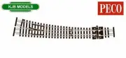 BNIB N Gauge PECO SL-E386F R/H Curved Point Large Radius - Code 55 ELECTROFROG