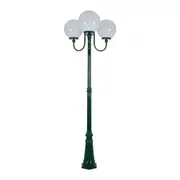 Lisbon Post 3 Lights Up Bracket H2250mm W300mm Green Aluminium - 15767