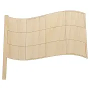Waving Checkered Flag Unfinished Wood Shape Piece Cutout for DIY Craft Projects