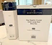 DARTINGTON Fine Quality Crystal Decanter and Red Wine Glass Set - NEW
