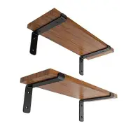 Heavy Duty 9.25" Floating Shelf Brackets Support, Set of 6, Wall Mounted 1/4"