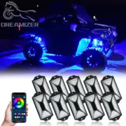 10PCS RGB LED Rock Underglow Lights APP Remote For Polaris RZR XP 1000 900 800