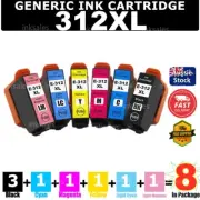 8x 312XL 312 XL Generic Ink Cartridge For Epson Expression XP8500 XP8600 XP8700