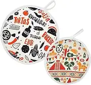 Vivicreate Tortilla Warmer 10'' 12'' two size insulated and Microwaveable material Fabric Tortilla Keeper Holder Keeps Warm for Corn Flour Taco Pizza Bread up to One Hour