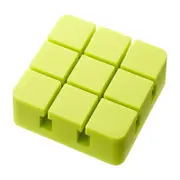 Pattern Multi-functional Silicone Wire Clip Holder Earphone USB Cable Cord Winder Wrap Desktop Cable Organizer Wire Management Holder GREEN COLOR