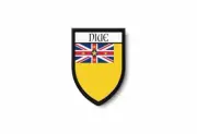 PATCH PATCHES EMBLEM IRON ON GLUE PRINT FLAG world crest niue