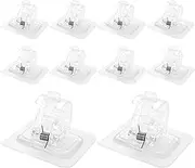 Mifrsnu 10PCS Adhesive Curtain Rod Holders No Drill Curtain Rods Brackets No Drilling Nail Free Adjustable Hooks -2