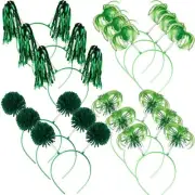12 Pcs Pom Pom Party Headbands Tinsel Wrapped Ponytails Headbopper Headwear f...