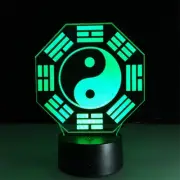 Diagrams 3D Illusion Night Light 7 Colors Change Touch Lamp for Bedroom Gift