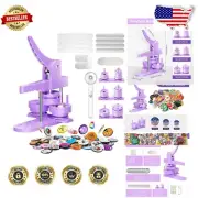 Quick DIY Button Badge Maker Machine - 300pcs with Circle Cutters Included