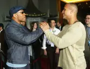 Singer actor LL Cool J actor Dwayne Rock Johnson greet each other- 2003 Photo 3