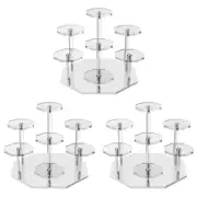 3X Acrylic Risers Display Stand,7Tier Perfume Organizer and Cupcake Stand4482