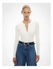 [Witchery] Button Front Top in Fresh White