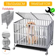 37" 30" Dog Kennel Pet Dog Cage Crate Kennel Cat Steel Playpen Large Portable XL