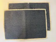Set of 2 - POTTERY BARN Mason Indigo blue cotton woven fringed placemats NEW