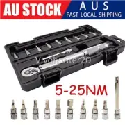 1/4'' 5-25Nm Bicycle Bike Torque Wrench Allen Keys Repair Tool Socket Set Kit