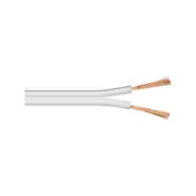 Goobay Speaker Cable (2 x 0.75 mm2) CCA for Hi-Fi Systems/Speakers/Receivers/Power Amplifiers - White