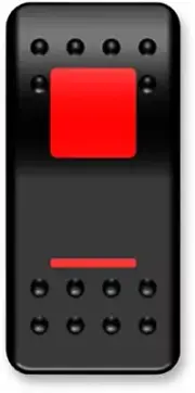 Moose On/Off Rocker Switch Black | Red Accessory Switch GNR-PWR 2106-0413