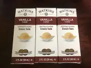 3 Packs Watkins Vanilla Flavor, Classic Taste 2 oz. Bottle