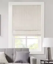 Colm Basketweave Cordless Room Darkening Roman Shade