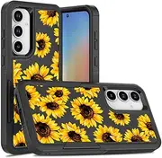 Phone Case for Samsung Galaxy A35 5G Sunflower Samsung A55 Case 2 in 1 Dual Layer Shock Slim Protective Covers for A35 Phone Cases