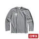 EDWIN 露營系列 篝火印花長袖T恤-男款 灰色