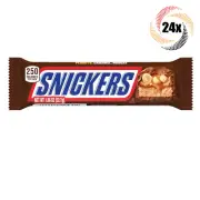 24x Packs Snickers Peanut Milk Chocolate Covered Candy Bars | 1.86oz