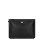 [Dolce & Gabbana] Dolce & Gabbana Logo-plaque Clutch Bag ONE SIZE BLACK