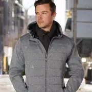 JASPER - Mens Bonded Heather Quilted Jacket