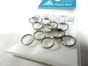 12 Textured Silver Tone CLOSED JUMP RINGS Jewelry Connectors 8mm