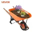 VEVOR Wheelbarrow Cart 330 lbs Capacity One Wheel Garden Dump Cart Wheel Barrow