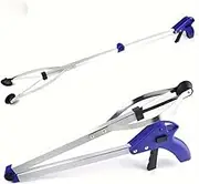 AIMALL 2pcs Aluminium Alloy Folding Garbage Picker – 32.68in Long Reacher with Non-Slip Grip for Household Cleaning and Sanitation Tasks