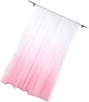 Gradient Sheer Window Curtains for Room Decor Pink Drapes Elegant Valance for Natural Light Privacy for Living Room Bedroom